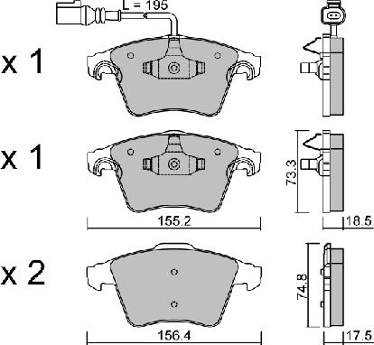 AISIN BPVW-1004 - Bremžu uzliku kompl., Disku bremzes autospares.lv