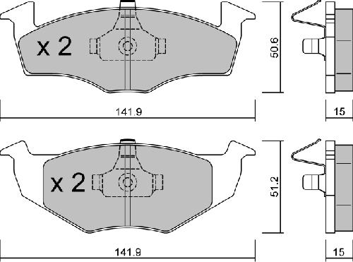 Aisin BPVW-1005 - Тормозные колодки, дисковые, комплект www.autospares.lv