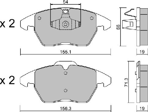 Aisin BPVW-1006 - Тормозные колодки, дисковые, комплект www.autospares.lv