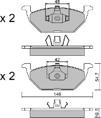 Aisin BPVW-1008 - Brake Pad Set, disc brake www.autospares.lv