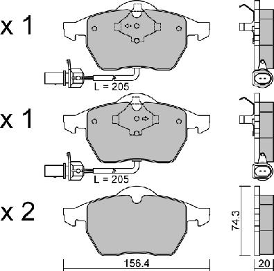 Aisin BPVW-1014 - Brake Pad Set, disc brake www.autospares.lv