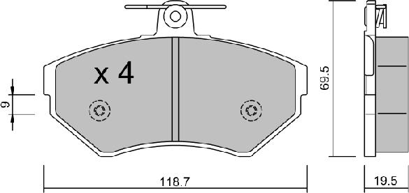 AISIN BPVW-1013 - Bremžu uzliku kompl., Disku bremzes autospares.lv