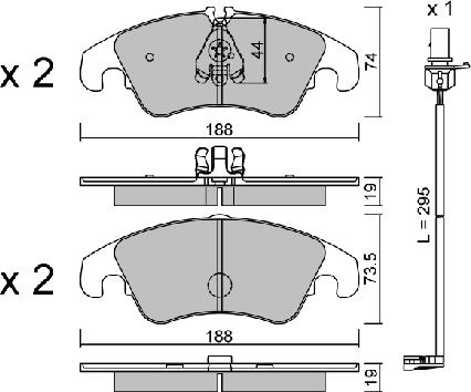 Aisin BPVW-1017 - Bremžu uzliku kompl., Disku bremzes www.autospares.lv