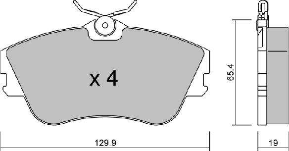 Aisin BPVW-1034 - Bremžu uzliku kompl., Disku bremzes autospares.lv