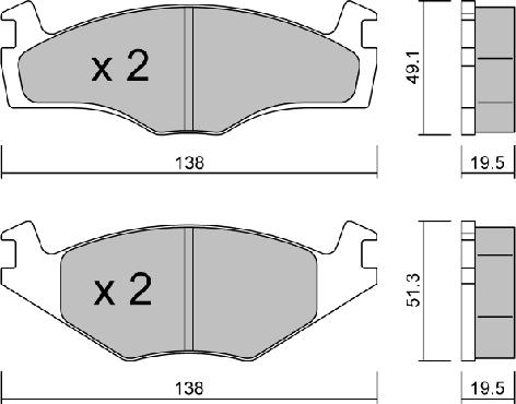 Aisin BPVW-1030 - Тормозные колодки, дисковые, комплект www.autospares.lv