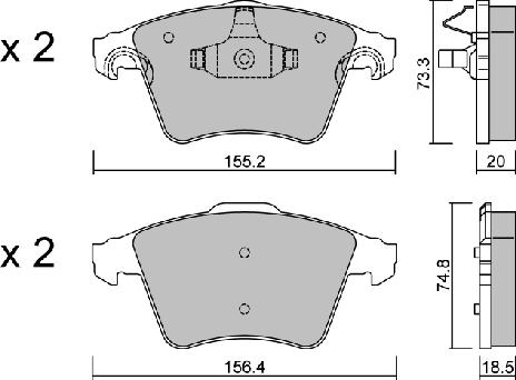 Aisin BPVW-1032 - Bremžu uzliku kompl., Disku bremzes autospares.lv