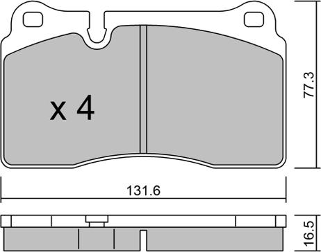 AISIN BPVW-1037 - Bremžu uzliku kompl., Disku bremzes www.autospares.lv