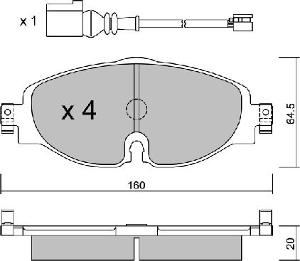 Aisin BPVW-1029 - Bremžu uzliku kompl., Disku bremzes www.autospares.lv