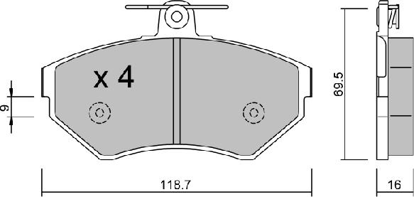 Aisin BPVW-1024 - Bremžu uzliku kompl., Disku bremzes autospares.lv