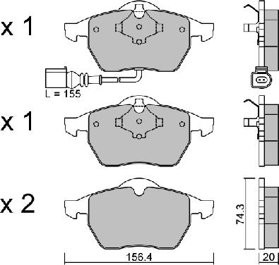 Aisin BPVW-1026 - Bremžu uzliku kompl., Disku bremzes autospares.lv