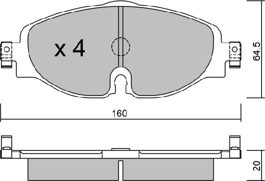 Aisin BPVW-1028 - Bremžu uzliku kompl., Disku bremzes autospares.lv