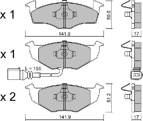 Aisin BPVW-1027 - Тормозные колодки, дисковые, комплект www.autospares.lv