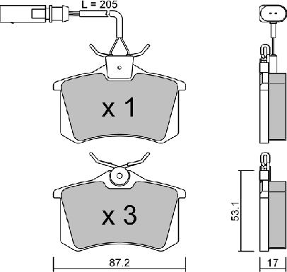 Aisin BPVW-2901 - Brake Pad Set, disc brake www.autospares.lv