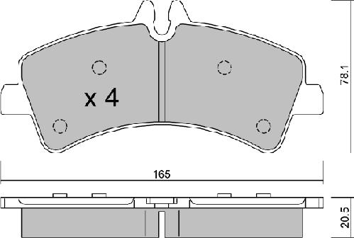 AISIN BPVW-2005 - Bremžu uzliku kompl., Disku bremzes www.autospares.lv