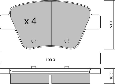 Aisin BPVW-2006 - Тормозные колодки, дисковые, комплект www.autospares.lv