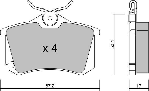 Aisin BPVW-2008 - Brake Pad Set, disc brake www.autospares.lv