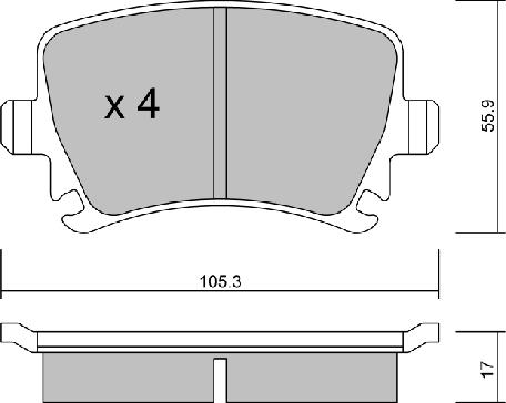 Aisin BPVW-2003 - Тормозные колодки, дисковые, комплект www.autospares.lv