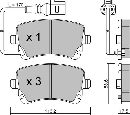 Aisin BPVW-2002 - Bremžu uzliku kompl., Disku bremzes autospares.lv