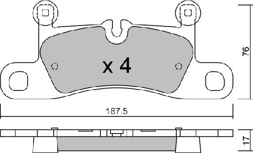 Aisin BPVW-2011 - Bremžu uzliku kompl., Disku bremzes www.autospares.lv