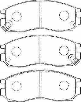 Aisin D1N035 - Brake Pad Set, disc brake www.autospares.lv