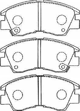 Aisin D1N033 - Тормозные колодки, дисковые, комплект www.autospares.lv