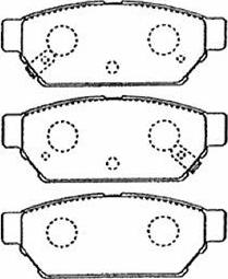 AISIN D2N040 - Тормозные колодки, дисковые, комплект www.autospares.lv