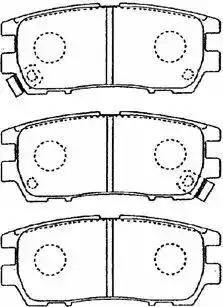 AISIN D2N037 - Тормозные колодки, дисковые, комплект www.autospares.lv