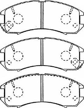 Aisin E1N035 - Тормозные колодки, дисковые, комплект www.autospares.lv