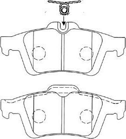 Aisin E2N065 - Bremžu uzliku kompl., Disku bremzes www.autospares.lv