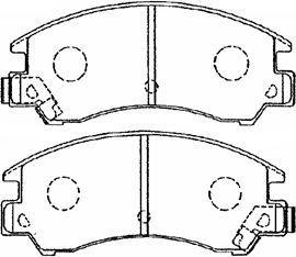 Aisin F1N008 - Bremžu uzliku kompl., Disku bremzes www.autospares.lv