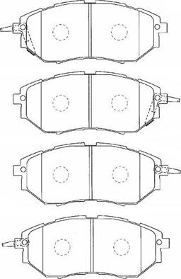 AISIN F1N019 - Brake Pad Set, disc brake www.autospares.lv