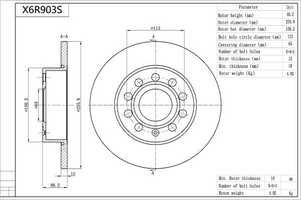 Aisin X6R903S - Тормозной диск www.autospares.lv