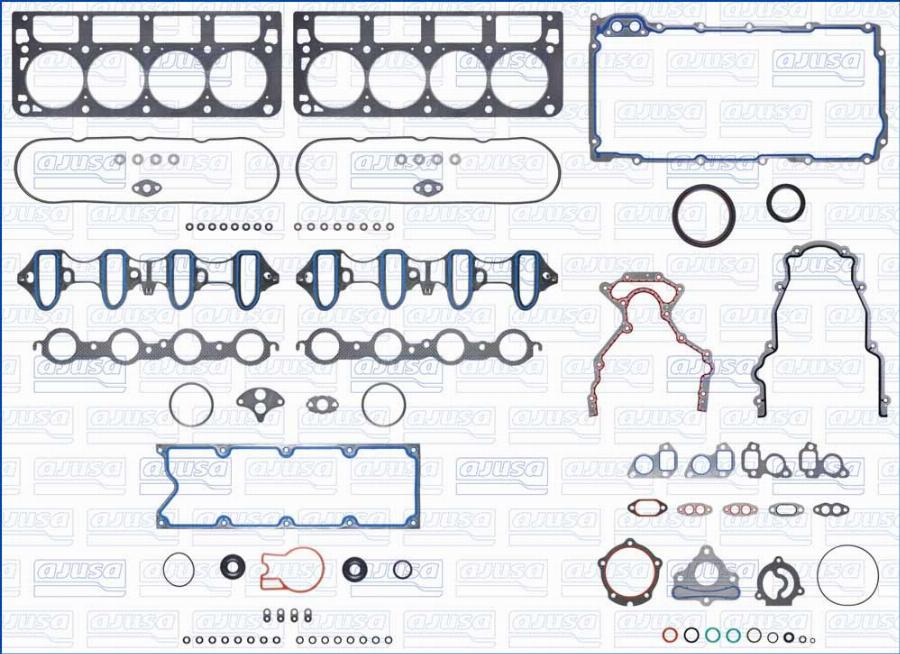 Ajusa 50498000 - Blīvju komplekts, Dzinējs www.autospares.lv