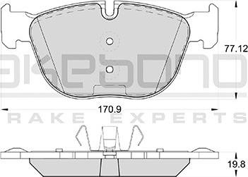 Akebono AN-4446KE - Тормозные колодки, дисковые, комплект www.autospares.lv