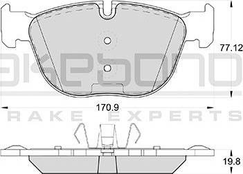 Akebono AN-4446K - Bremžu uzliku kompl., Disku bremzes www.autospares.lv