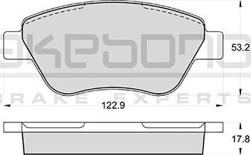 Akebono AN-4454WKE - Тормозные колодки, дисковые, комплект www.autospares.lv