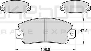 Akebono AN-4409KE - Bremžu uzliku kompl., Disku bremzes autospares.lv