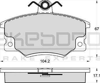 Akebono AN-4411KE - Bremžu uzliku kompl., Disku bremzes autospares.lv