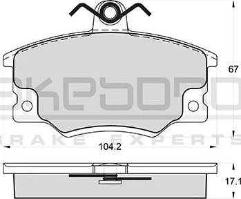 Akebono AN-4411K - Brake Pad Set, disc brake www.autospares.lv