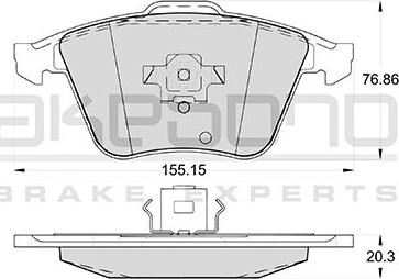 Akebono AN-4423WKE - Bremžu uzliku kompl., Disku bremzes www.autospares.lv