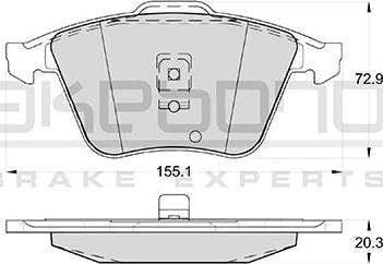 Akebono AN-4596WKE - Тормозные колодки, дисковые, комплект www.autospares.lv