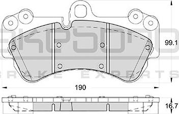 Akebono AN-4597K - Bremžu uzliku kompl., Disku bremzes www.autospares.lv