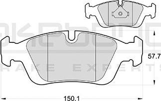 Akebono AN-4567K - Bremžu uzliku kompl., Disku bremzes autospares.lv