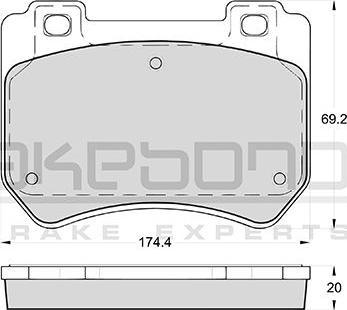 Akebono AN-4585WKE - Bremžu uzliku kompl., Disku bremzes www.autospares.lv