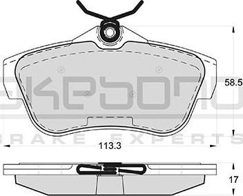 Akebono AN-4537K - Bremžu uzliku kompl., Disku bremzes autospares.lv