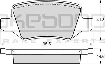 Akebono AN-4529K - Bremžu uzliku kompl., Disku bremzes autospares.lv