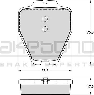 Akebono AN-4524WKE - Bremžu uzliku kompl., Disku bremzes autospares.lv