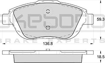 Triscan FDB4288 - Тормозные колодки, дисковые, комплект www.autospares.lv