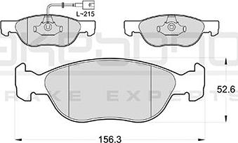 Akebono AN-4651WK - Bremžu uzliku kompl., Disku bremzes www.autospares.lv