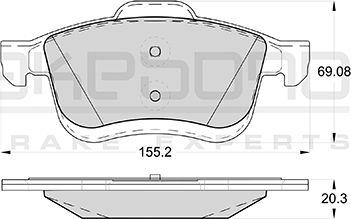 Akebono AN-4652WK - Bremžu uzliku kompl., Disku bremzes autospares.lv